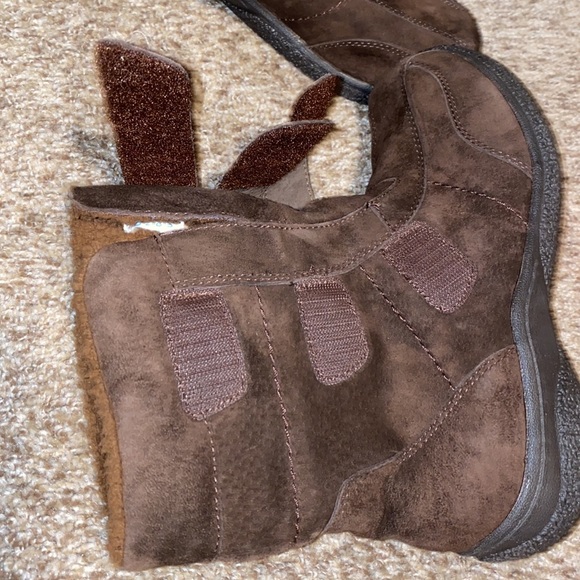 Propet brown leather Sherpa-lined shock-absorbing all-weather boots (7.5) EUC! - Picture 5 of 14